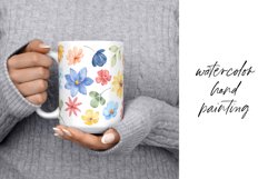 Mug sublimation design with flowers, PNG file. Product Image 2