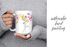 Mug sublimation design with wildflowers, PNG file. Product Image 2