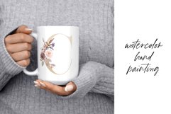 Alphabet, gold letters and numbers with flowers. Product Image 2