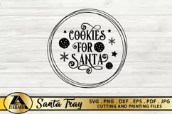 Santa Tray SVG PNG EPS DXF Santa Plate SVG Christmas SVG Product Image 3