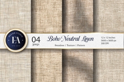 Boho Neutral Linen Fabric Texture Seamless Digital Paper Product Image 1