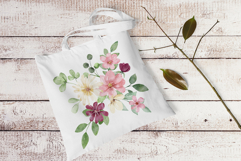 Watercolor flowers clipart bouquet of PNG. Product Image 5