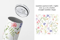 Tumbler sublimation design with wildflowers, PNG file. Product Image 2