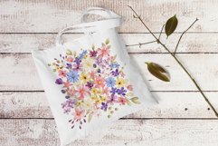 Sublimation design, flowers and leaves, PNG file. Product Image 3