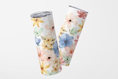 Tumbler sublimation design with flowers, PNG file. Product Image 3