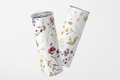 Tumbler sublimation design with flowers, PNG file. Product Image 3