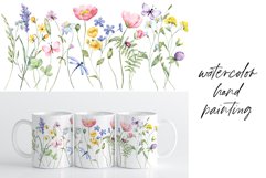 Mug sublimation design with wildflowers, PNG file. Product Image 2