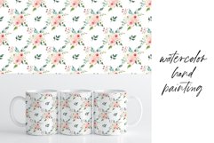 Mug sublimation design with flowers roses. Product Image 2