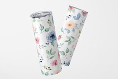 Tumbler sublimation design with flowers, PNG file. Product Image 3