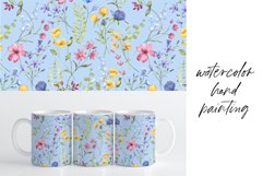 Mug sublimation design with wildflowers, PNG file. Product Image 2