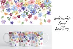 Mug sublimation design with wildflowers, PNG file. Product Image 2
