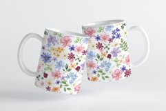 Mug sublimation design with flowers, PNG file. Product Image 3