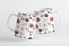 Mug sublimation design with flowers roses. Product Image 3