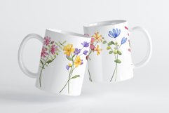 Mug sublimation design with wildflowers, PNG file. Product Image 3