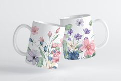 Mug sublimation design with flowers, PNG file. Product Image 3