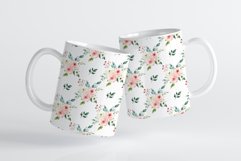 Mug sublimation design with flowers roses. Product Image 3
