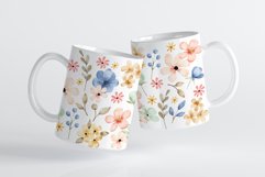 Mug sublimation design with flowers, PNG file. Product Image 3