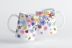 Mug sublimation design with wildflowers, PNG file. Product Image 3
