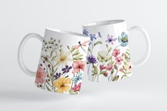 Mug sublimation design with wildflowers, PNG file. Product Image 3