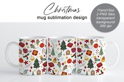 Mug Christmas design, sublimation PNG file. Product Image 1