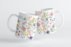 Mug sublimation design with wildflowers, PNG file. Product Image 3