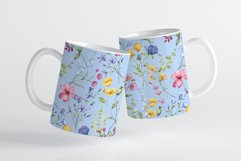 Mug sublimation design with wildflowers, PNG file. Product Image 3