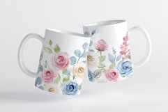 Mug sublimation design with flowers roses. Product Image 3