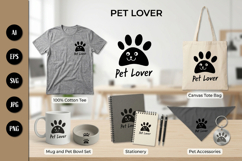 Pet Lover Cute Smiling Paw Print Design Product Image 3