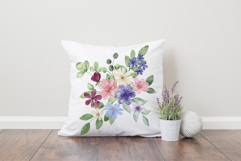 Watercolor flowers clipart bouquet of PNG. Product Image 5