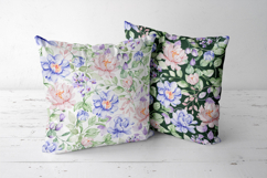 Floral watercolor set. Flowers peonies clipart, PNG files Product Image 10