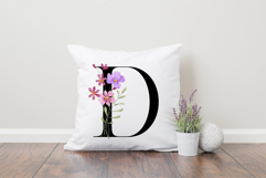 Alphabet, letters,  floral monogram with flowers, PNG file. Product Image 3