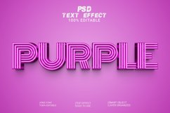 3d Editable Purple Text Effect Style Product Image 1