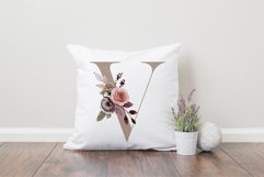 Alphabet, linen letters and numbers with flowers. Product Image 3