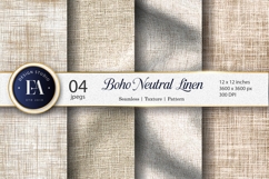 Seamless Boho Linen Neutral Fabric Texture Digital Paper Product Image 1