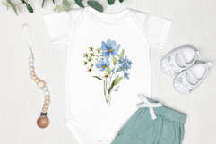 Floral watercolor set. Flowers and leaves clipart, PNG files Product Image 4