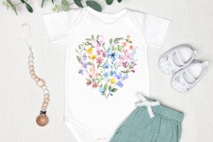 Sublimation design, flower heart, PNG file. Product Image 6