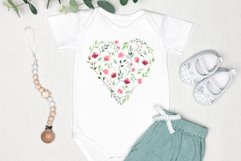 Sublimation design, flower heart, PNG file. Product Image 4