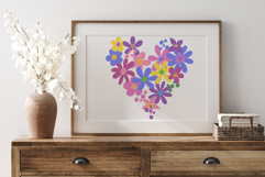 Floral heart, flowers clipart, PNG. Product Image 3