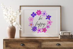 Wreath with flowers, frame, border. Product Image 3