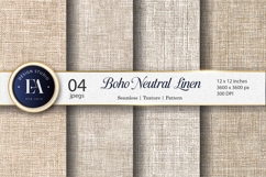 Boho Linen Texture Neutral Fabric Seamless Digital Paper Product Image 1