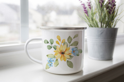 Floral watercolor set. Flowers and leaves bouquets, PNG file Product Image 3