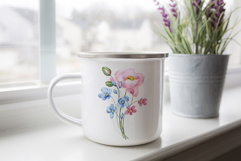 Watercolor flowers clipart bouquet of PNG. Product Image 4