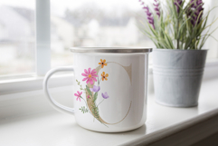 Mug sublimation design with letter, monogram, PNG file. Product Image 2