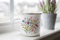 Floral watercolor set. Flowers and leaves clipart, PNG files Product Image 5