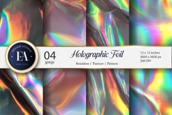 Holographic Foil Iridescent Rainbow Digital Paper Product Image 1