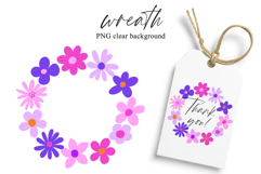 Wreath with flowers, frame, border. Product Image 1