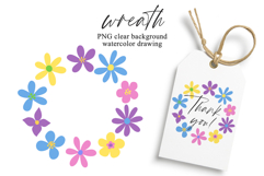 Wreath with flowers, frame, border. Product Image 1