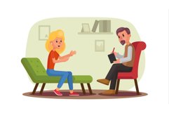 Classic Psychologist Vector. Classic Psychotherapist And Product Image 1