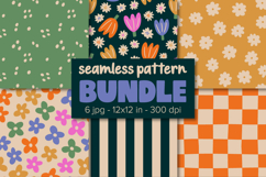 Retro Spring Patterns Coloful Digital Papers Product Image 1