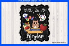 100th Day Of Kinder Sublimation Png, Celebrating 100 Days Product Image 1